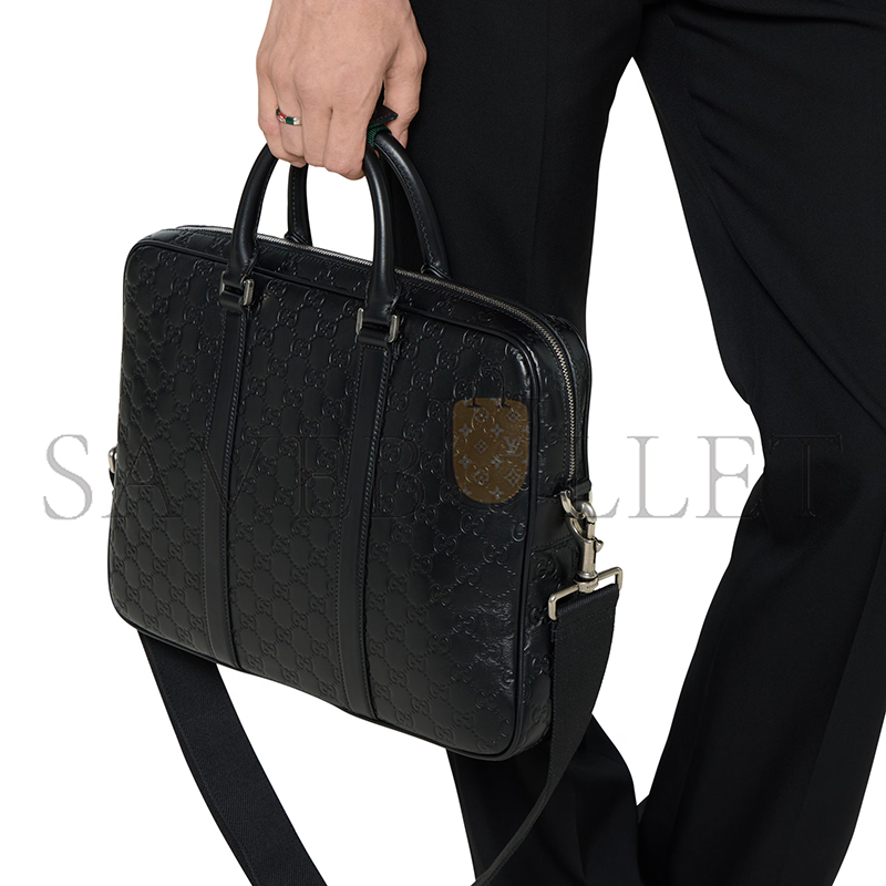 GUCCI GG EMBLEM LARGE BRIEFCASE 850222 (37*28.5*7cm) GUCCI GG EMBLEM LARGE BRIEFCASE 850222 (37*28.5*7cm)